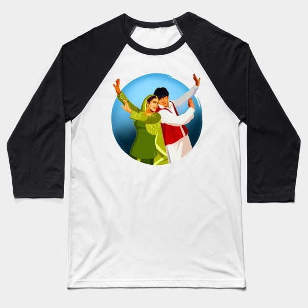 Dilwale Dulhania lejayege Baseball T-Shirt by SAN ART STUDIO 